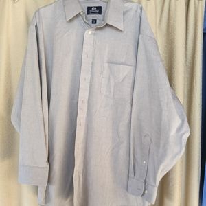 Stafford Beige Long Sleeve Dress Shirt